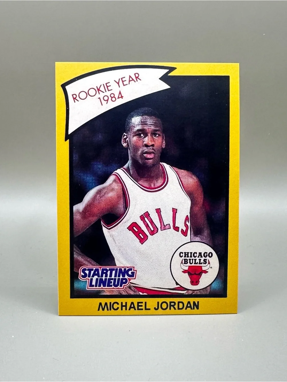Michael Jordan 1990 Starting Lineup Rookie of the Year Novelty Basketball Card.